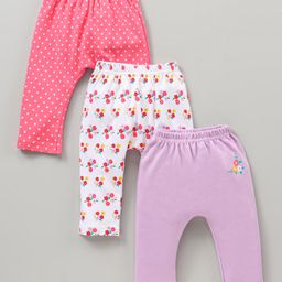 Babyhug Full Length Diaper Pants Multiprint Pack of 3 - Multicolor-image-55