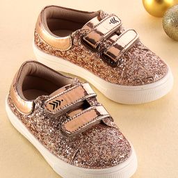 Pine Kids Velcro Closure Casual Shoes - Golden-picture-26