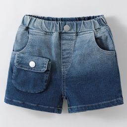 Kookie Kids Denim Washed Shorts - Blue-image-40