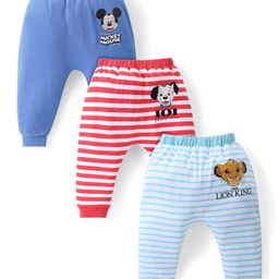 Babyhug Disney Interlock Knit Full Length Diaper Legging with Micky Mouse  101 Dalmatians & Lion King Print Pack of 3 - Multicolor-image-27