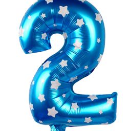 Decor Mantra 16 inch 2 number foil balloon perfect for birthday decoration and special occasions - Blue - Pack of 1-image-68
