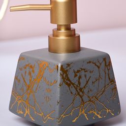 VONCASA Ceramic Grey Soap Dispenser(320 ml)-21
