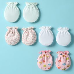 Ben Benny 100% Cotton Knit Mittens Pack of 4 - Multicolor-20