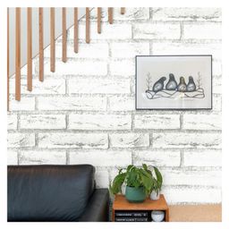 JAAMSO ROYALS Grey Brick Design Wallpaper for Home-image-10