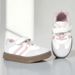 TRUFFLE COLLECTION Colour Blocked WIth Lace Up & Velcro Closure Shoes - Pink-picture-7