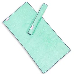 Mumma's Touch Organic Bamboo Woven Pack Of 2 Solid Sports Towels - Green-picture-49