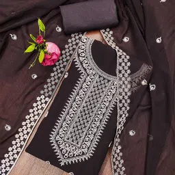 Maroosh Embellished Silk Georgette Unstitched Dress Material-image-82
