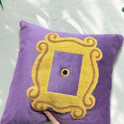 del hogar Purple & Yellow Velvet Square Cushion Covers-image-14