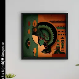 SOWPEACE Green & Orange 1 Piece Canvas Abstract Wall Photographs-image-72