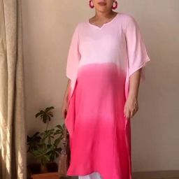 Maaesa Women Dyed Kaftan Kurta-picture-11