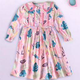 BAESD Girls Floral Printed Fit & Flare Dress-image-82