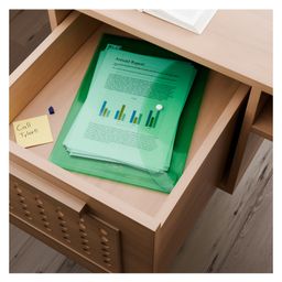 LINC Foolscap Button Document File Folder_Green Color Pack of 10 image 5
