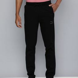 Puma Men Black Solid Slim Fit Overlay Track Pants-image-77