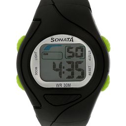 Sonata Unisex Black Digital Watch-3
