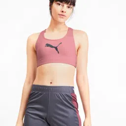 Puma Pink Non Wired Full Coverage Sports Bra-image-27
