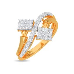 Kisna Diamond & Gold Jewellery Swara 14k (585) Diamond & Gold Ring For Women-image-22
