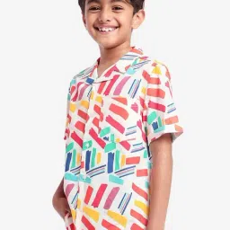 Bonkids Boys Standard Opaque Printed Cotton Casual Shirt-image-31