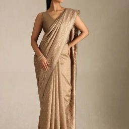 Soch Brown Other Woven Design Saree With Unstitched Blouse-6