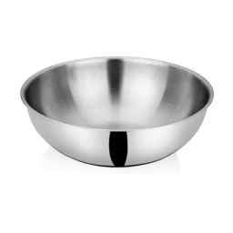 Bhalaria Food Grade Silver Stainless steel Triply Tasla ¿ 18 cm (1 L)-image-29