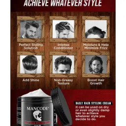 Mancode Daily Hair Styling Cream - 100 gm image 4