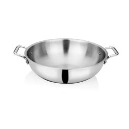 Bhalaria Food Grade Silver Stainless steel Triply Kadai - 22Cm (2 L)-picture-12