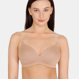 Zivame Beige Non Wired Padded Full Coverage Bra-picture-7
