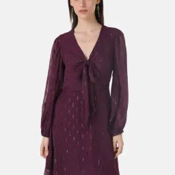 Kazo Tie Knot Lurex Mini Dress-image-27