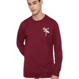 Forever 21 Maroon  Regular Fit Printed Sweatshirt-image-22