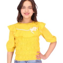 Cutecumber Kids Yellow Printed Top-picture-11