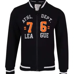 Jockey Kids Black & Orange Cotton Printed Jacket-picture-3