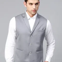 ManQ Grey Sleeveless Waistcoat-image-91