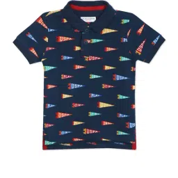 U.S. Polo Assn. Kids Navy Printed Polo T-Shirt-picture-47