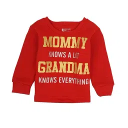 Bodycare Kids Red Graphic Print Full Sleeves T-Shirt-22