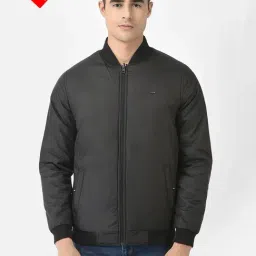 Crimsoune Club Grey & Black Regular Fit Reversible Jacket-image-58