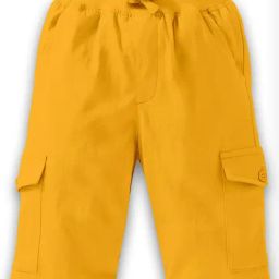 Kiddopanti Kids Mustard Solid Cargo Shorts-image-60