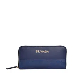 BELWABA Navy Printed Zip Around Wallet for Women-picture-34