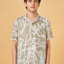 People by Pantaloons Tuffet Slim Fit Printed Shirt-image-53