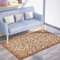 Presto Orange & Grey Polyester Washable Carpet-image-55