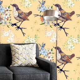 ArtzFolio Printed UV-Resistant Anti-Bacterial Birds And Apple Tree Peel & Stick Wallpaper-picture-15