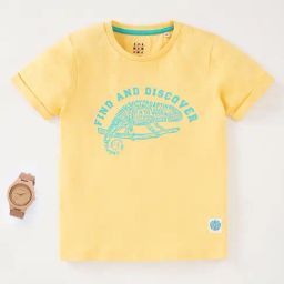 Ed-a-Mamma Kids Yellow Printed T-Shirt-picture-24