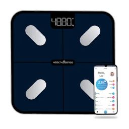 HealthSense HealthU Plus Smart Bluetooth Weighing Scale with Heart-Rate BS 181 (Navy Blue)-image-34