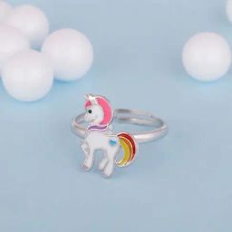 GIVA 92.5 Sterling Silver Cute Unicorn Ring for Kids-picture-10