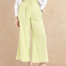 RAREISM Green Cotton Blend Solid Trousers-image-15