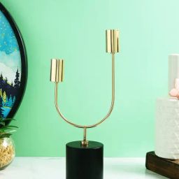 Tayhaa Gold Others Abstract Candle Holder-image-35