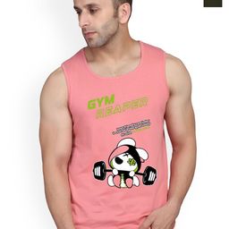 SLOWLORIS Pack Of 2 Graphic Printed Combed Cotton Gym Vests-picture-29