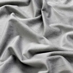 STITCHNEST Grey Velvet Window Curtain With Tieback & Eyelets - 5 Ft - Set of 2 image 4