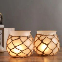 Tayhaa White Glass Abstract Candle Holder-image-36