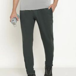 Octave Mountain Green Cotton Regular Fit Trackpants-image-68