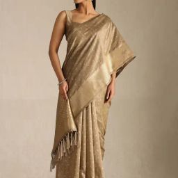 Soch Beige Other Woven Design Saree With Unstitched Blouse-picture-28