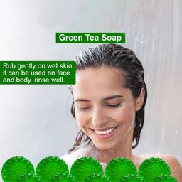 GROOVY Set Of 10 Strawberry Swirl Green Tea Bar -100 g Each image 2